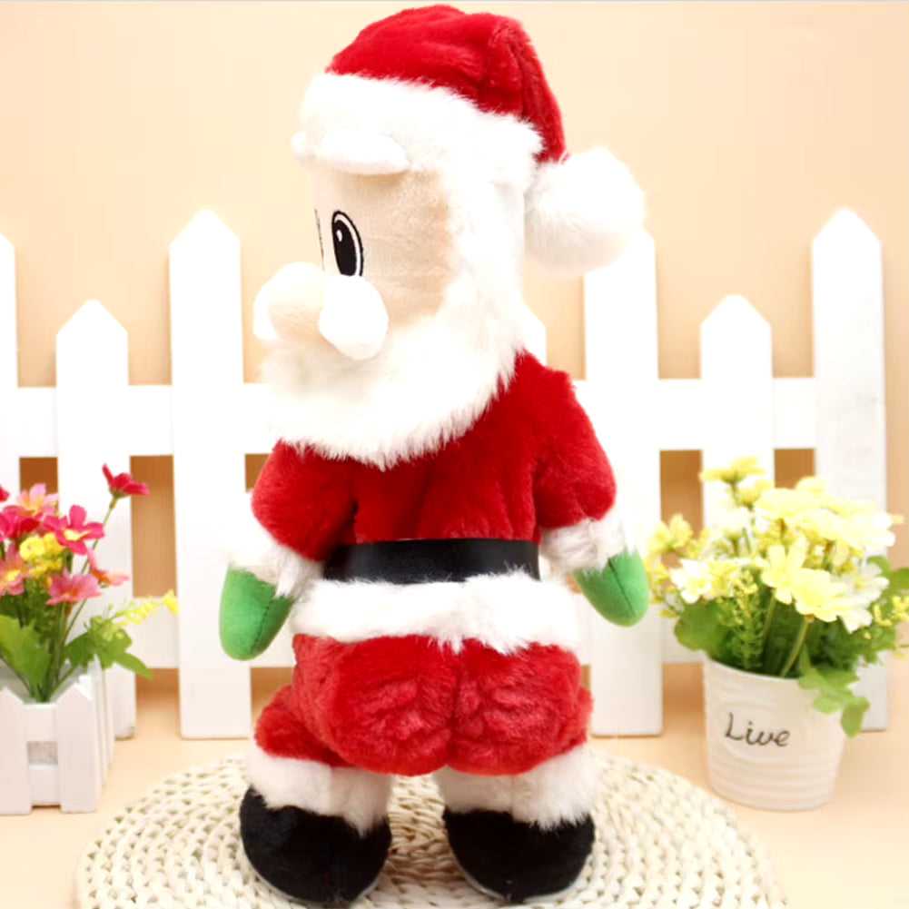 Electric Twerking Santa Toy Adorable Decorative Plush Toy for Kids Children Xmas Decoration Twerking Musical Santa Holiday Decor