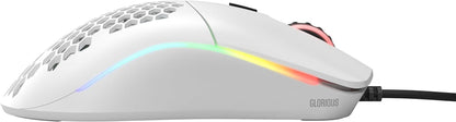 Model O Wired Gaming Mouse 67G Superlight Honeycomb Design, RGB, Pixart 3360 Sensor, Omron Switches, Ambidextrous - Matte White