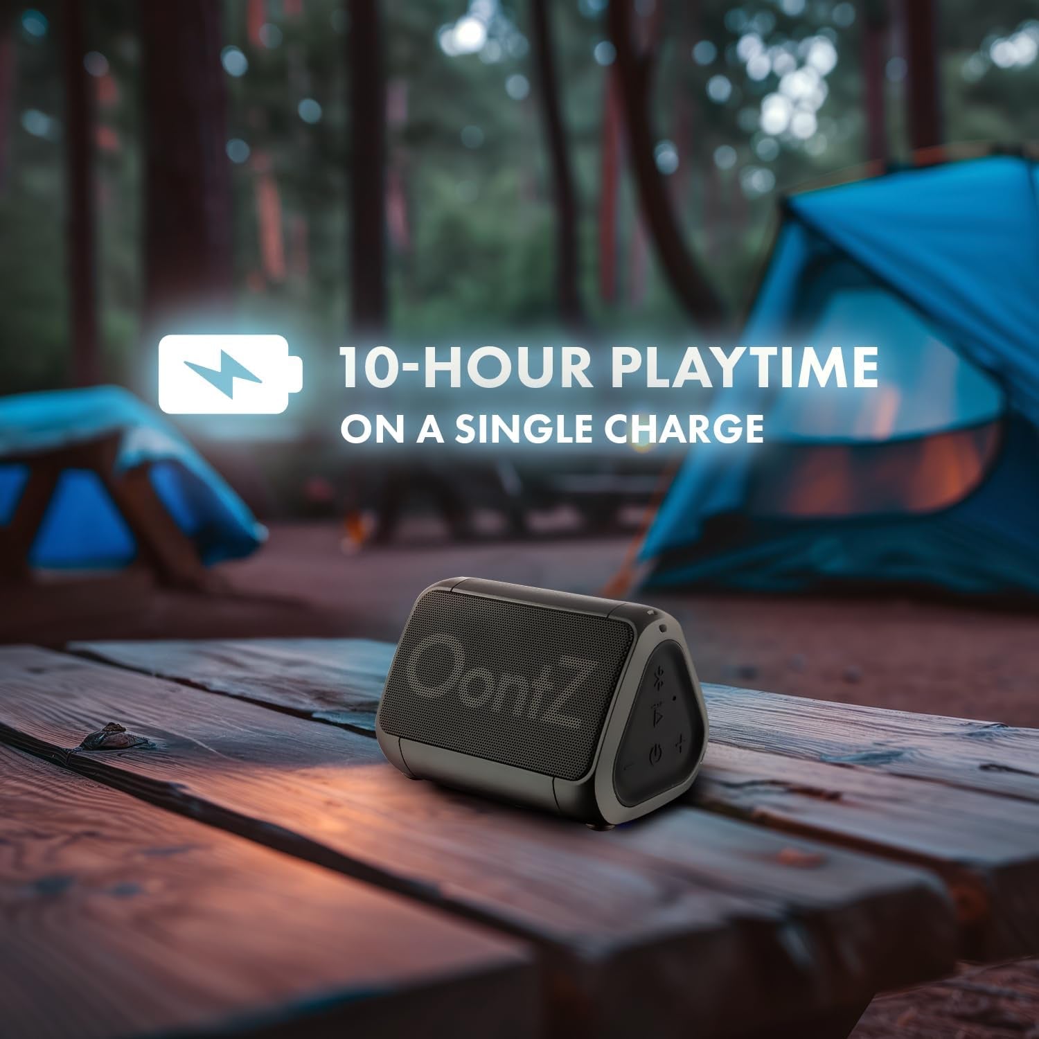 Oontz Solo Bluetooth Portable Speaker, Compact Size, Surprisingly Loud Volume & Bass, 100 Foot Wireless Range, IPX5, Perfect Travel Speaker, Bluetooth Speakers (Black)