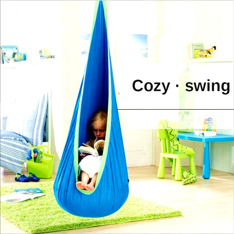 New Children'S Hanging Chair Portable Parachute Cloth Swing Bed Indoor Courtyard Model with Inflatable Cushion Hanging Chair