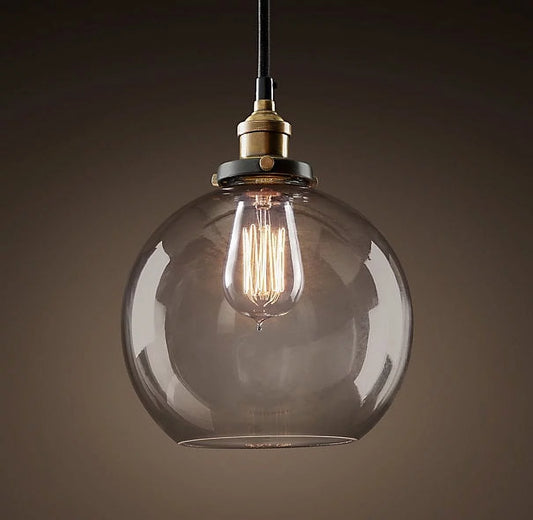 Latoya 1-Light Clear Glass 8-Inch Edison Pendant with Bulb