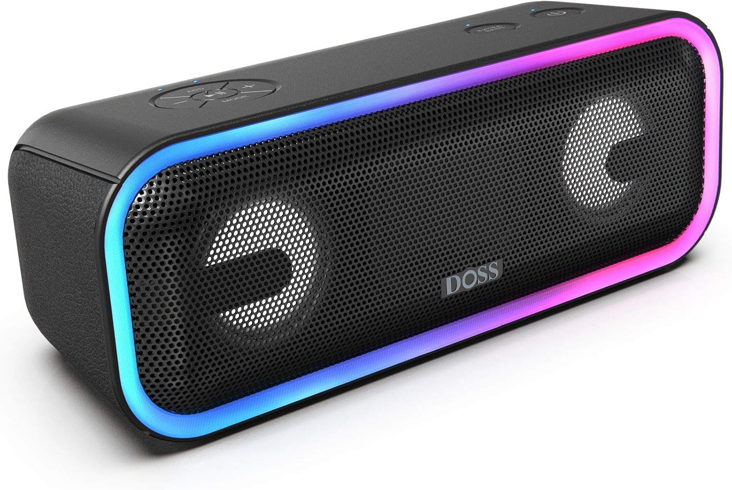 Soundbox Pro+ Bluetooth Speaker with 24W Stereo Sound, Extra Bass, IPX6 Waterproof, 15H Playtime, Wireless Stereo Pairing, Multi-Colors Light, Portable Speaker for Outdoor, Home, Party, Beach