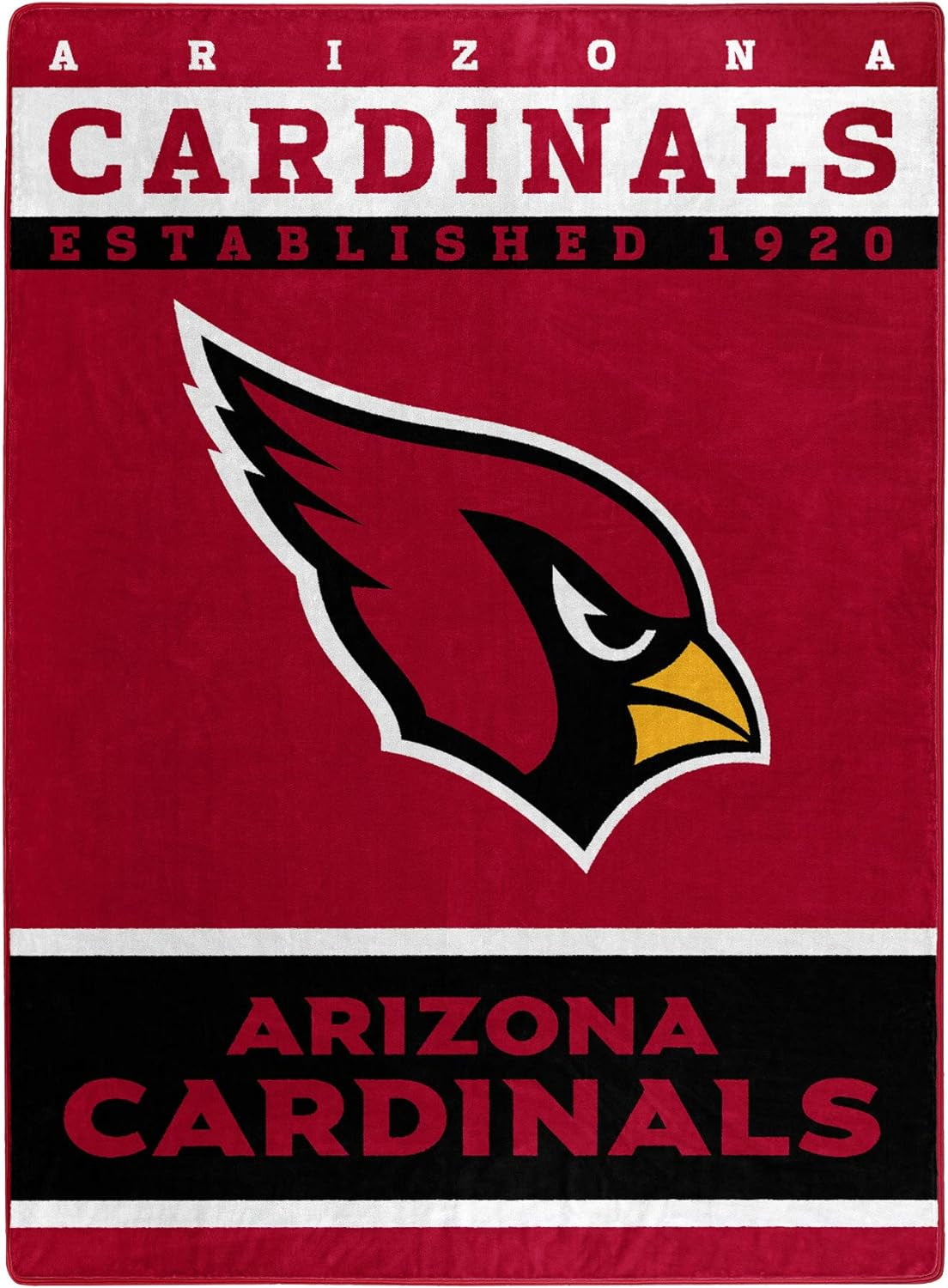 NFL Arizona Cardinals Unisex-Adult Raschel Throw Blanket, 60" X 80", 12Th Man