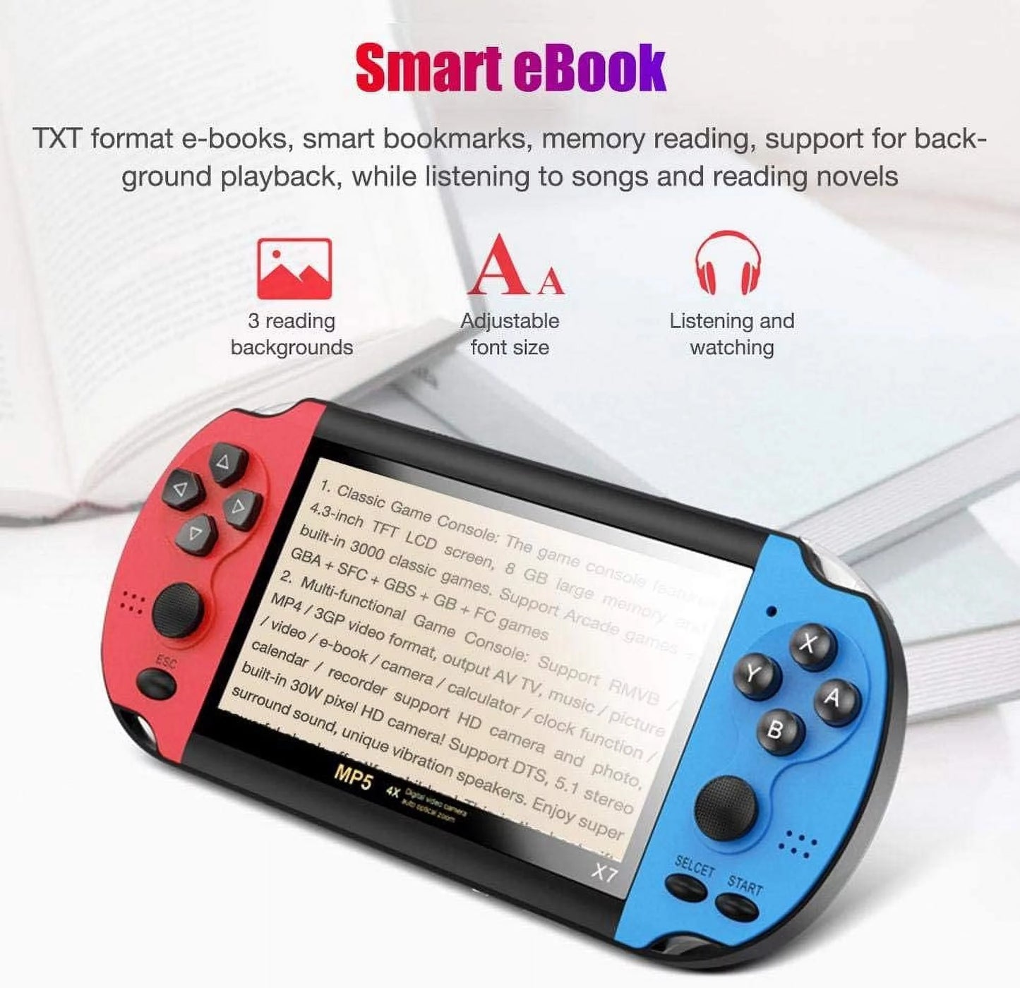 Handheld Game Console, 5.1" Classic Retro Portable Video Game Console