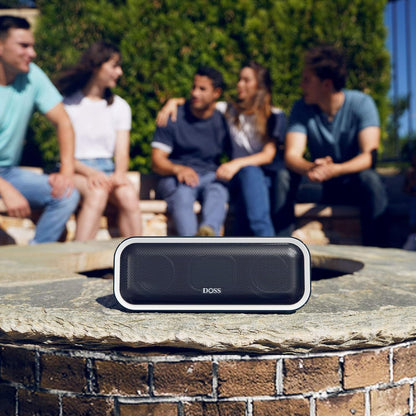 Soundbox Pro+ Bluetooth Speaker with 24W Stereo Sound, Extra Bass, IPX6 Waterproof, 15H Playtime, Wireless Stereo Pairing, Multi-Colors Light, Portable Speaker for Outdoor, Home, Party, Beach