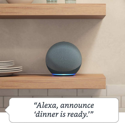 Echo (Newest Model), Ideal for Large Bedrooms, Living Rooms and Kitchens, Alexa Speaker with Premium Sound, Charcoal